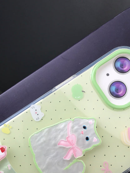 New I phone 14 3D Cat Design Case  (00234)